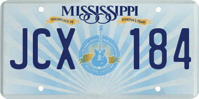 MS license plate JCX184