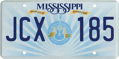 MS license plate JCX185