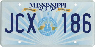 MS license plate JCX186