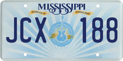 MS license plate JCX188
