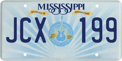 MS license plate JCX199