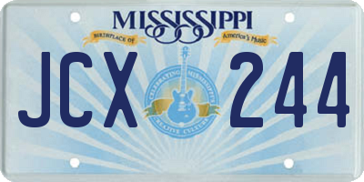 MS license plate JCX244