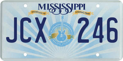 MS license plate JCX246