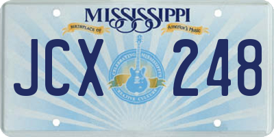 MS license plate JCX248