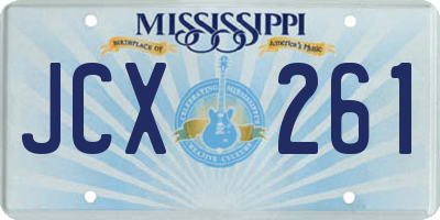 MS license plate JCX261