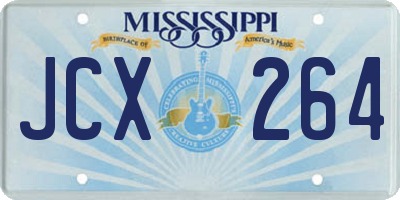 MS license plate JCX264