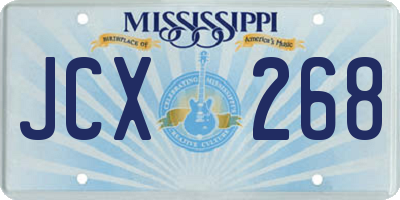 MS license plate JCX268