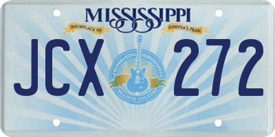 MS license plate JCX272