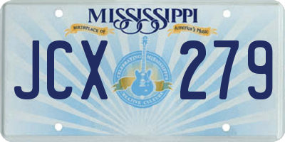 MS license plate JCX279
