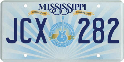 MS license plate JCX282