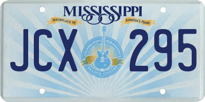 MS license plate JCX295