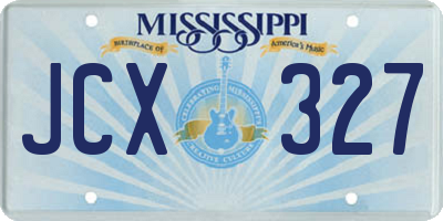 MS license plate JCX327