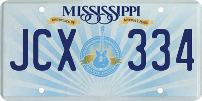 MS license plate JCX334