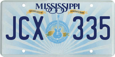 MS license plate JCX335