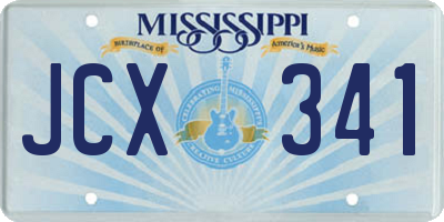 MS license plate JCX341