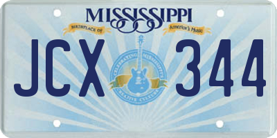 MS license plate JCX344