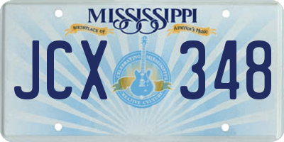 MS license plate JCX348