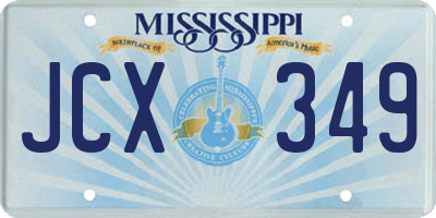 MS license plate JCX349