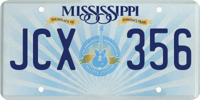 MS license plate JCX356