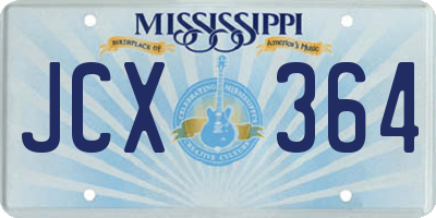 MS license plate JCX364