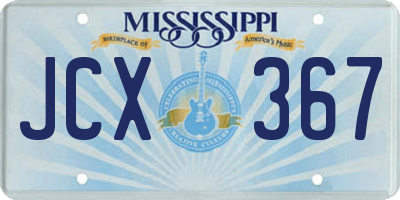 MS license plate JCX367