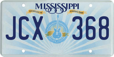 MS license plate JCX368