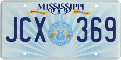 MS license plate JCX369
