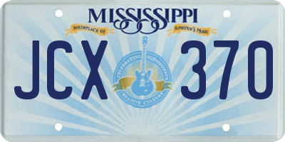 MS license plate JCX370