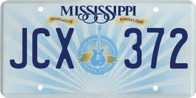 MS license plate JCX372