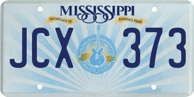 MS license plate JCX373