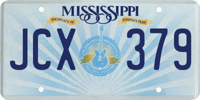 MS license plate JCX379