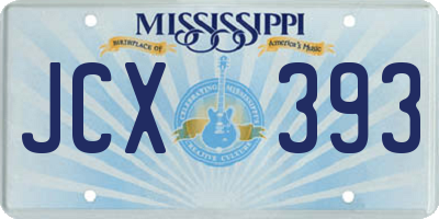 MS license plate JCX393