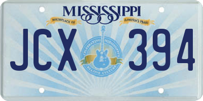 MS license plate JCX394