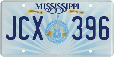 MS license plate JCX396