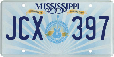 MS license plate JCX397