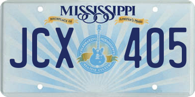 MS license plate JCX405