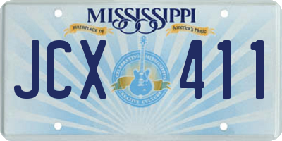 MS license plate JCX411