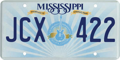 MS license plate JCX422