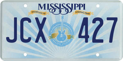 MS license plate JCX427