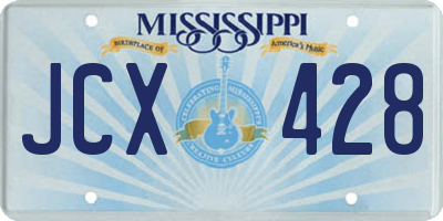 MS license plate JCX428