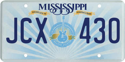 MS license plate JCX430