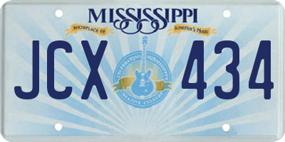 MS license plate JCX434