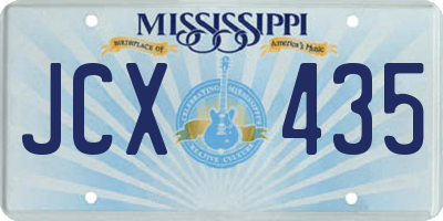 MS license plate JCX435
