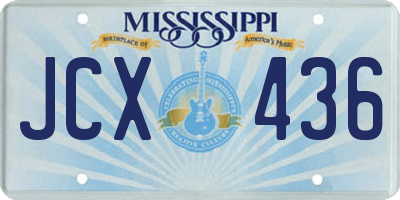 MS license plate JCX436