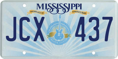 MS license plate JCX437