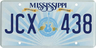 MS license plate JCX438