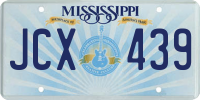 MS license plate JCX439