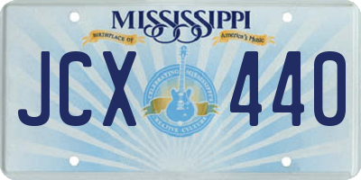MS license plate JCX440