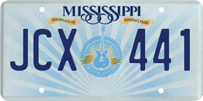 MS license plate JCX441