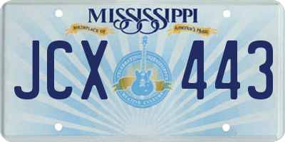 MS license plate JCX443